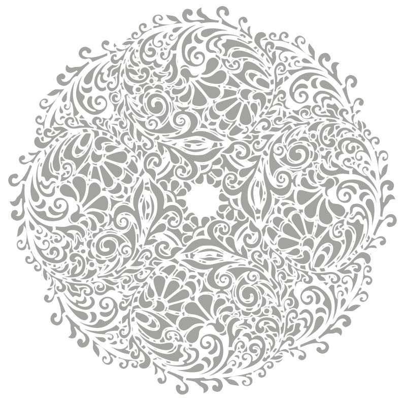 794x794 Floral Round Background Vector Illustration Free Vector Graphics