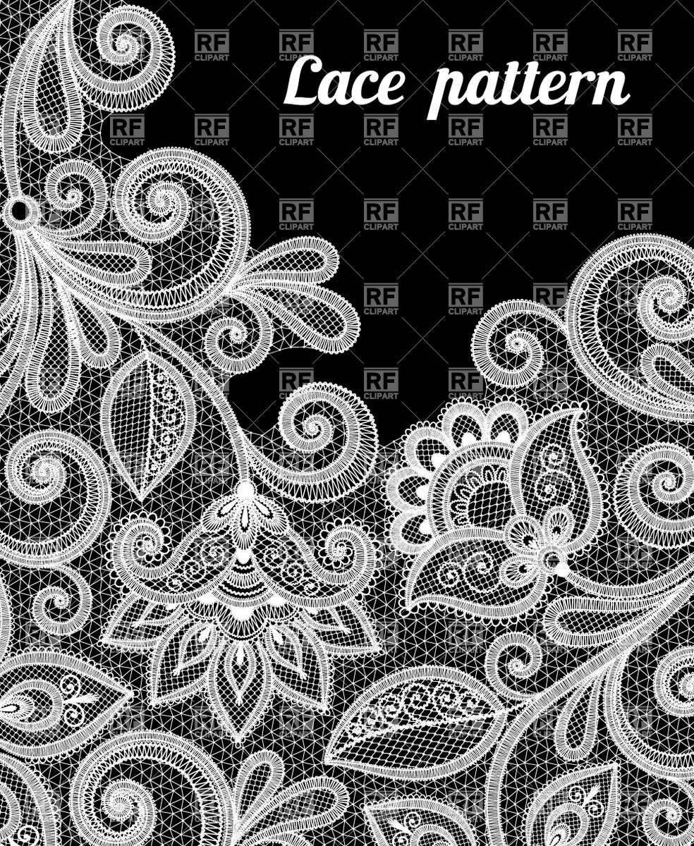 984x1200 Floral Lace Pattern In White Color Vector Image Vector Artwork