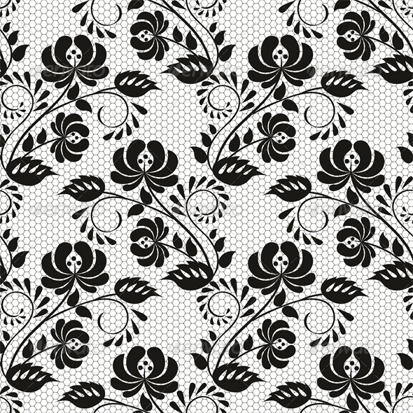 590x590 Seamless Background With Lace Floral Pattern By Prikhnenko