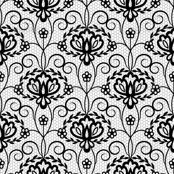 590x590 Seamless Lace Floral Pattern By Prikhnenko Graphicriver