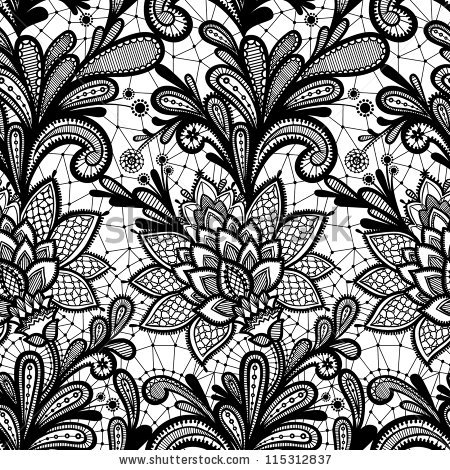 450x470 Simple Lace Patterns Vector Library Stock