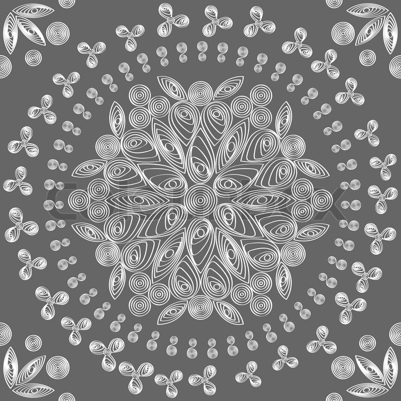 800x800 Vector Seamless Floral Lace White Pattern Stock Vector Colourbox