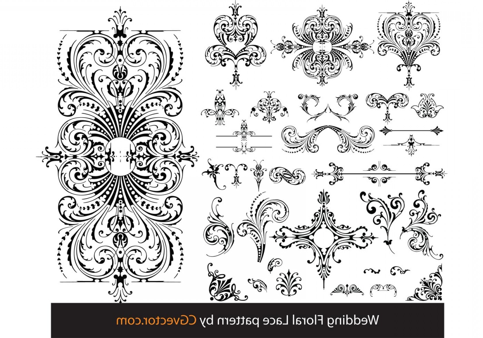 1680x1176 Wedding Floral Lace Pattern Vector Shopatcloth