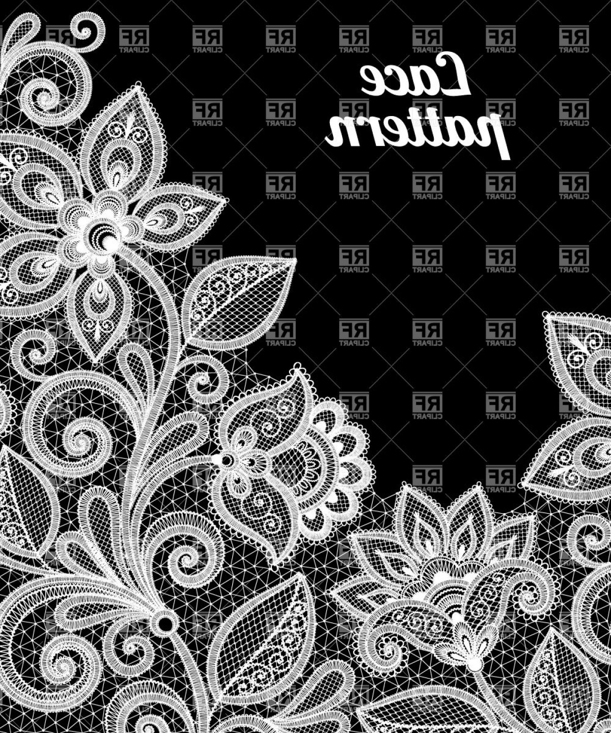 1200x1440 Floral Lace Pattern In White Color Vector Clipart Arenawp