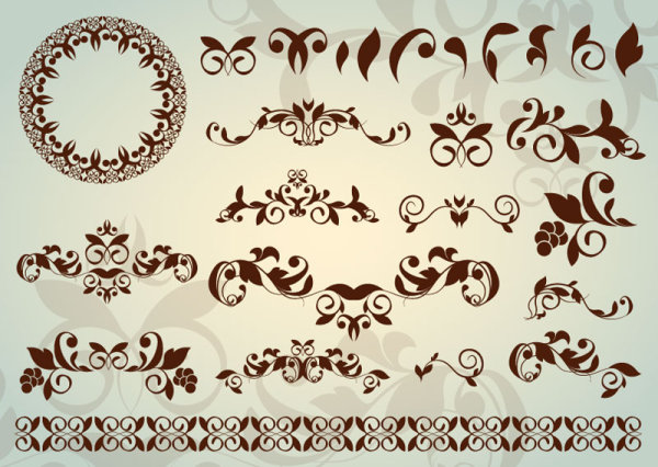 600x426 Floral Ornaments With Lace Vector 02 Free Download
