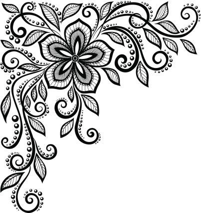 403x426 Lace Floral Vector