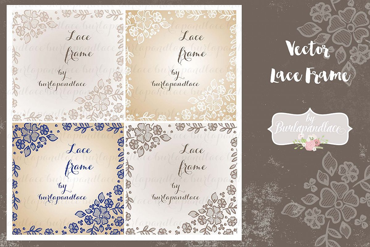 1200x800 Vector Floral Lace Frame