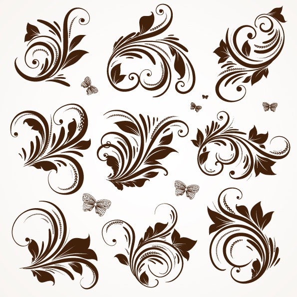 595x595 Continental Petal Floral Lace Vector Material My Free