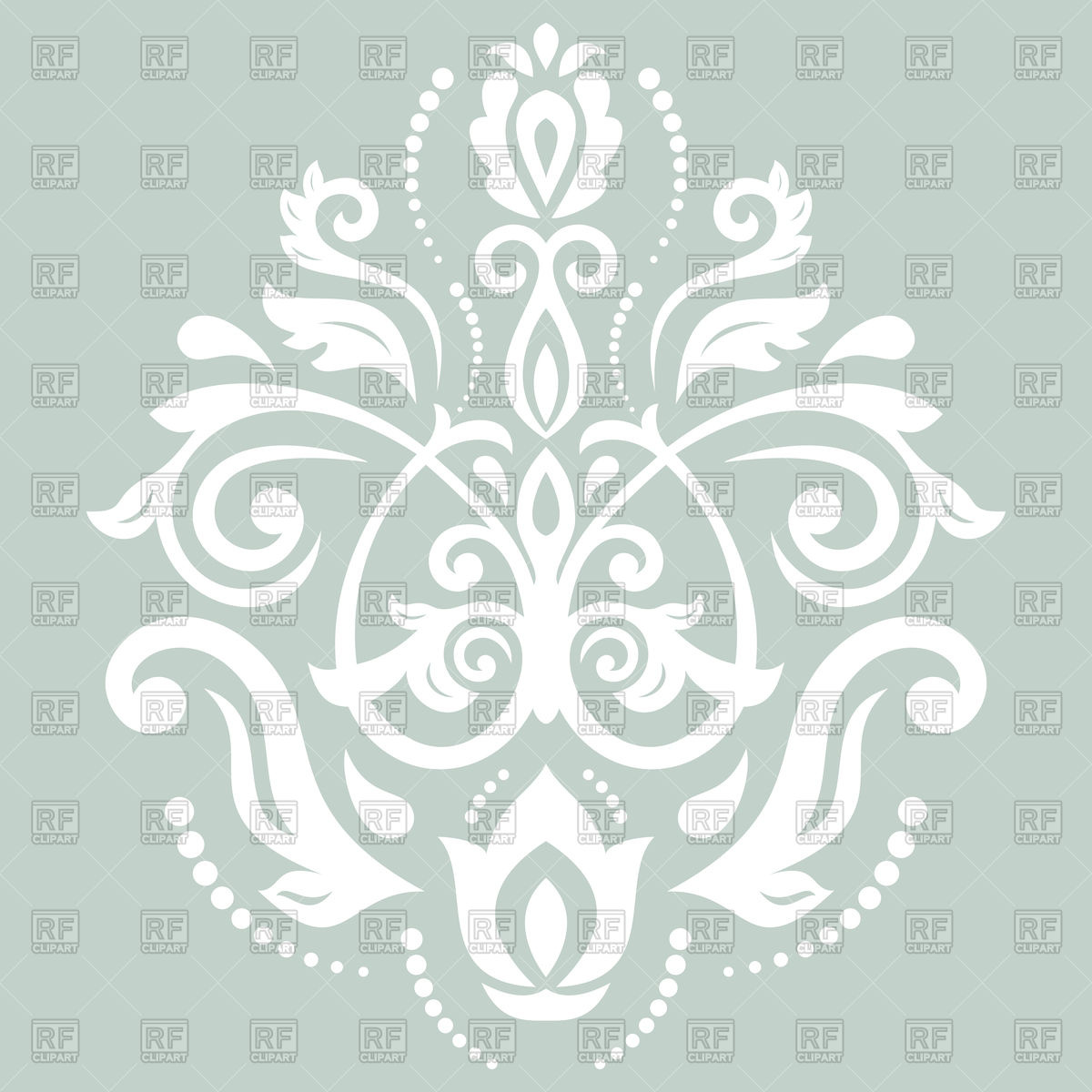 1200x1200 Damask Floral Lace Pattern Vector Image Vector Artwork Of