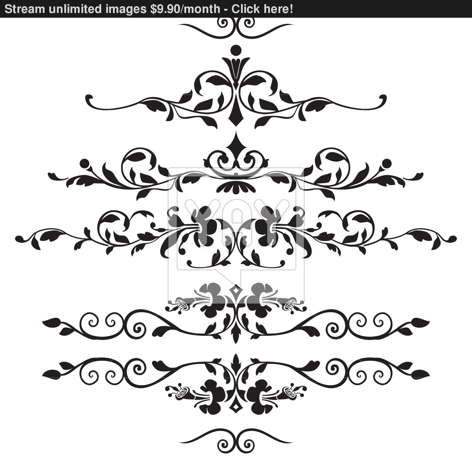 1600x1600 Set Of Floral Ornaments Vector