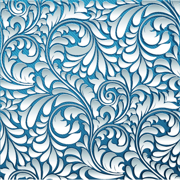 600x600 3d Paper Cutting Floral Pattern Vector 04 Free Download
