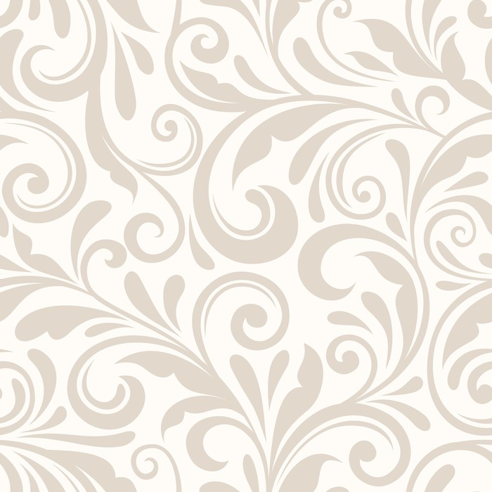 700x700 Vintage Seamless Beige Floral Pattern. Vector Illustration