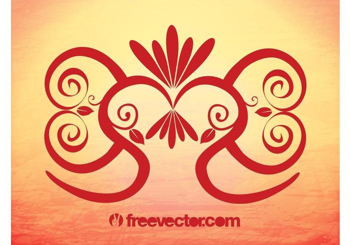 700x490 Floral Scroll Vector