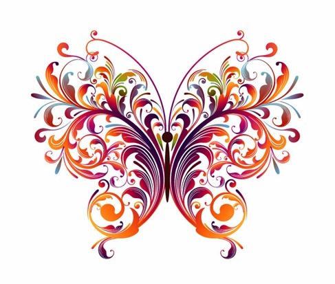 487x413 Floral Vectors Graphics Abstract Butterfly Backgrounds Social