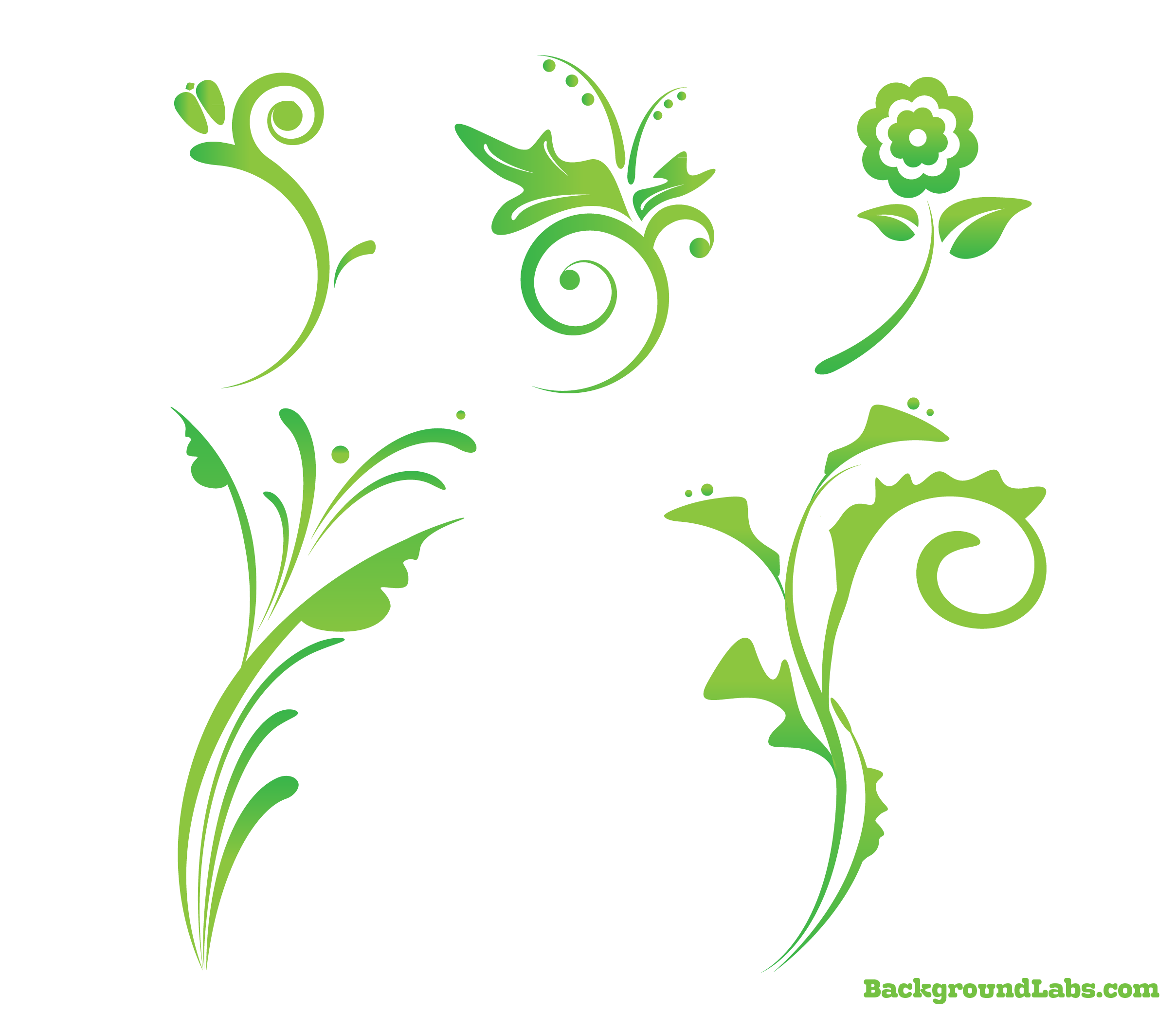 2417x2083 Free Floral Vector Set