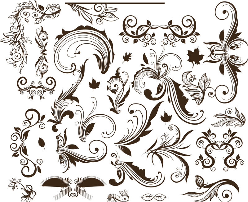 800x650 Ornate Floral Swirls Vector Vector Graphics Blog