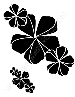 316x409 V11 Free Vector Graphic Flower Stencil Clip Art