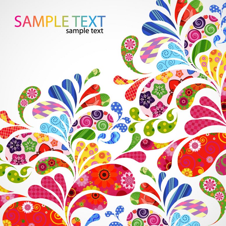 768x768 Colorful Floral Design Vector Graphic Free Vector Graphics All