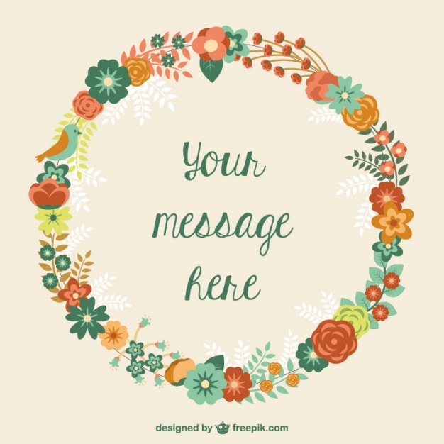 626x626 Flowers Free Wreath Vector Vector Free Vector Download In .ai