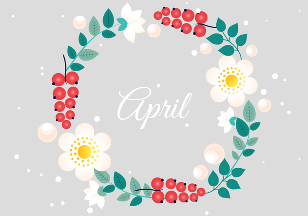 632x443 Free Flower Wreath Vector Typography Free Vector Download 427389