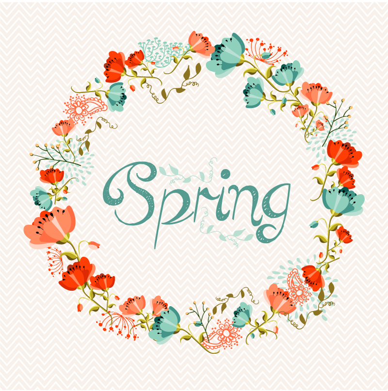 800x807 Spring Watercolor Wreath Vector Free Download Eps Files