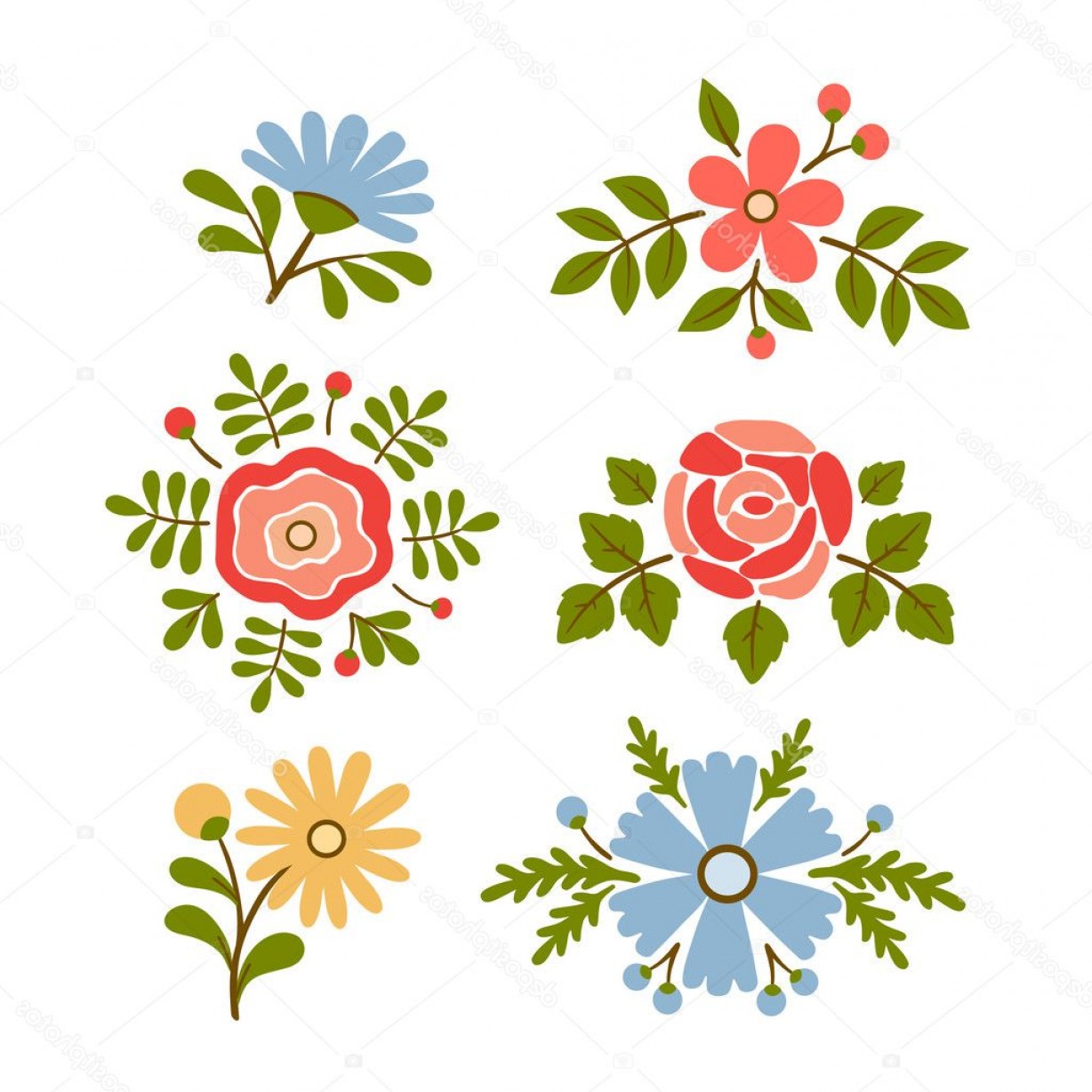 1228x1228 Stock Illustration Vintage Vector Set Of Retro Shopatcloth