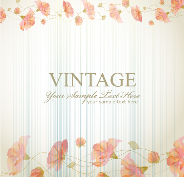 590x570 Vintage Retro Flower Frame With Text