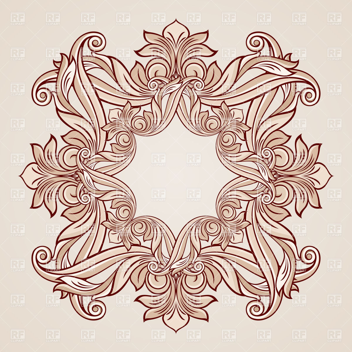1200x1200 Retro Florid Pattern Vector Image Vector Artwork Of Design