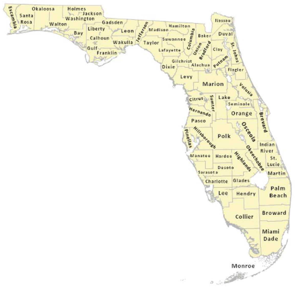 Florida Map Png - PNG Image Collection