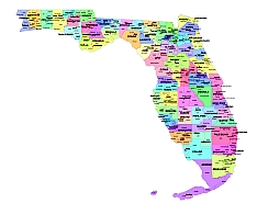 234x185 Detail Of Florida State County Vector Map With Subdivision Ai,pdf