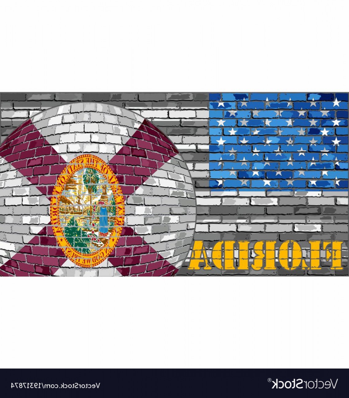 1137x1296 Florida Flag On The Grey Usa Flag Background Vector Arenawp