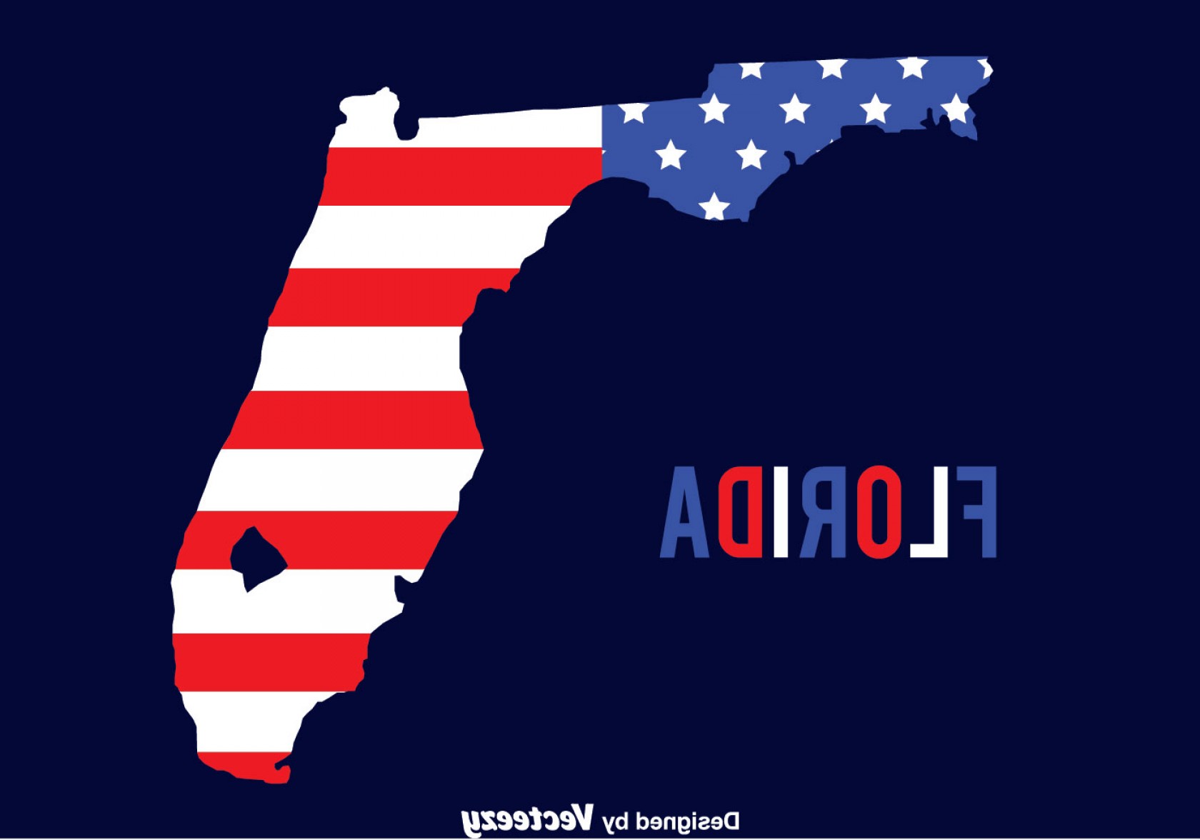 1680x1176 America Flag On Florida Map Vector Sohadacouri