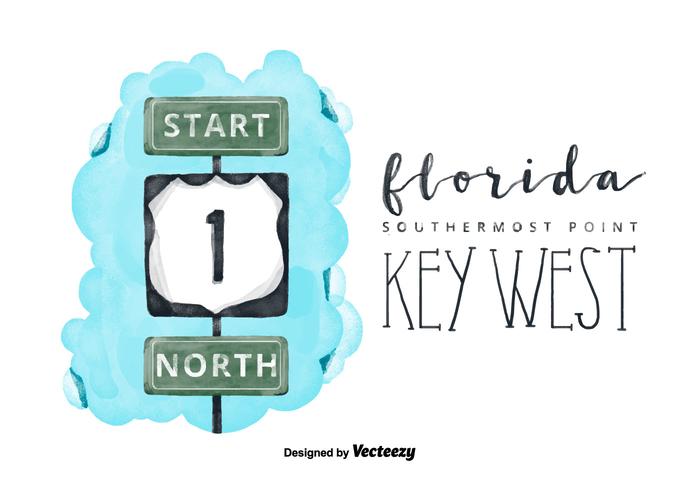 700x490 Free Florida Key Watercolor Vector