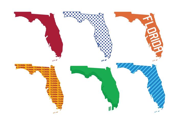 700x490 Florida Map Vector Set