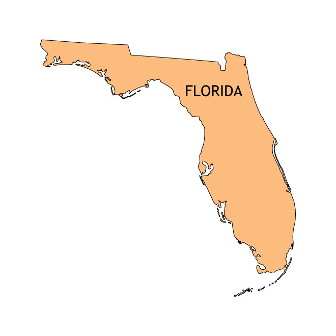660x660 Florida Vector Map