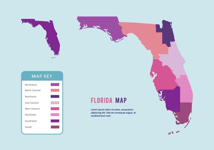 700x490 Florida Map Vector