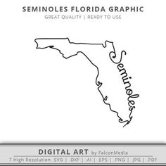 236x236 Florida Outline, Florida State, State Outline, Bundle, Seminoles