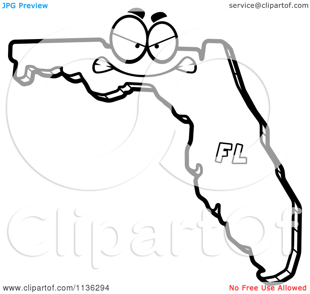 1080x1024 Florida Clipart State Cute Borders, Vectors, Animated, Black And