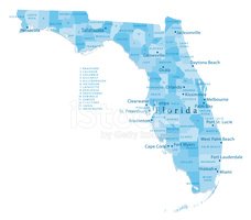 228x200 Florida Vector Map Regions Isolated Stock Vectors