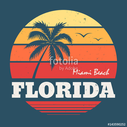 500x500 Florida Miami Beach Tee Print Stock Image And Royalty Free Vector