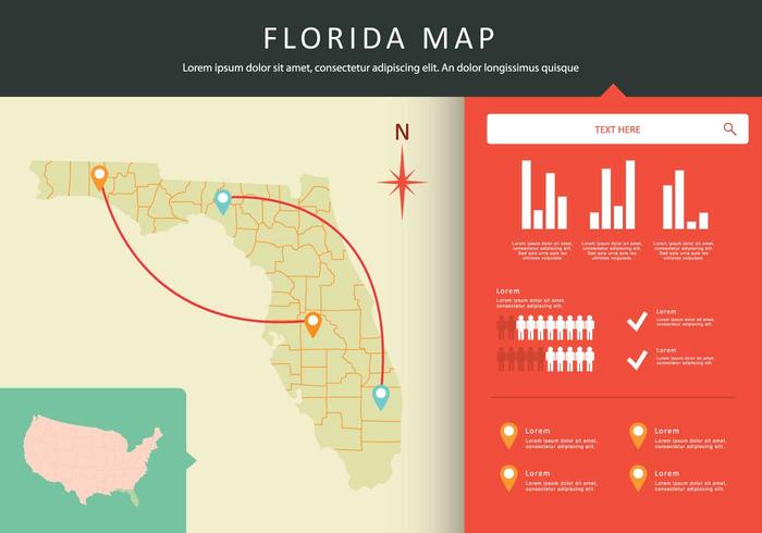 700x490 Free Florida Map Illustration