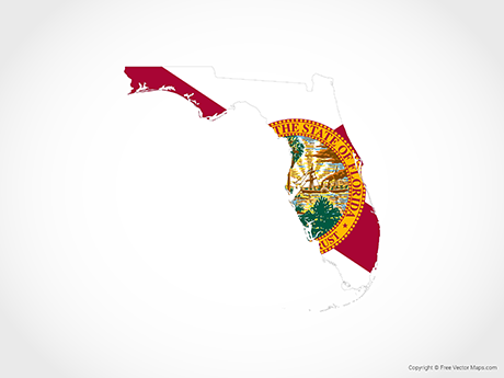 460x345 Vector Map Of Florida