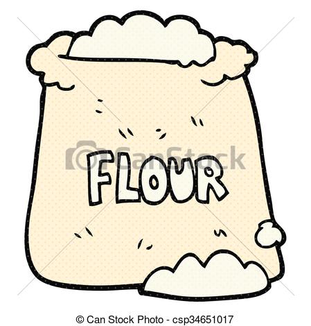 449x470 Freehand Drawn Cartoon Bag Of Flour Vector Clip Art