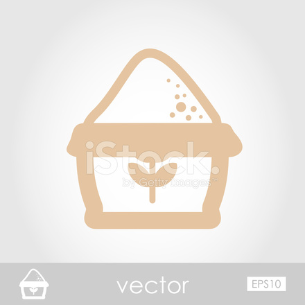 440x440 Sack Of Flour Vector Icon Stock Vector
