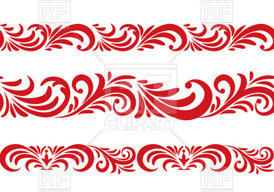 400x280 Floral Pattern With Red Leaves