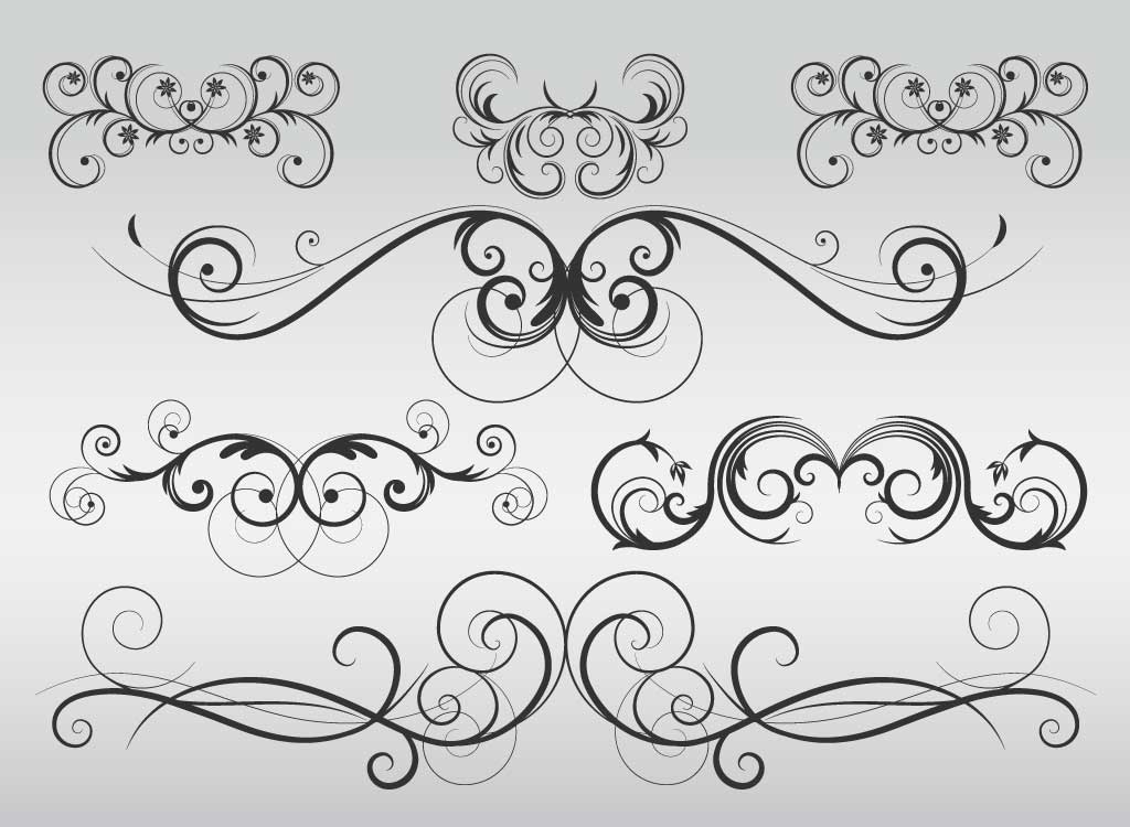 1024x750 Modern Flourish Vectors