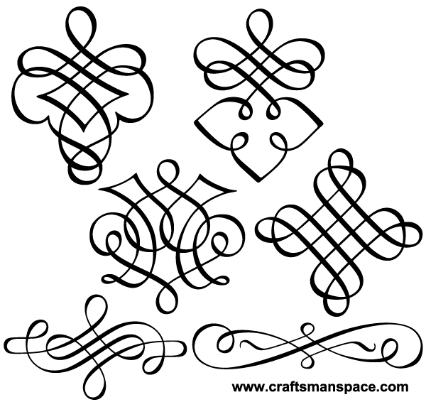 600x566 Decorative Flourishes Free Vector Clip Art Digital
