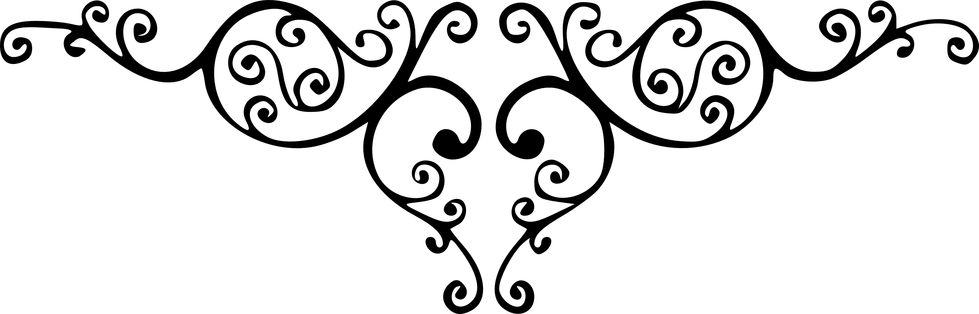 3166x1016 Collection Of Free Vector Flourishes White. Download On Ubisafe