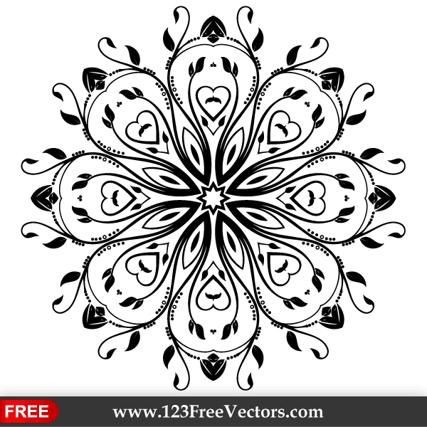 600x600 Flourish Vector Ornament Design Download Free Vector Art Free