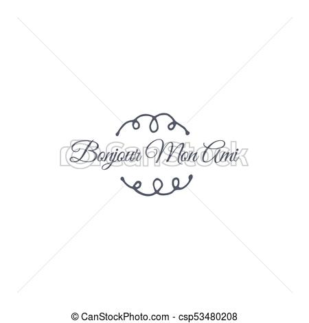 450x470 Flourish Vector Logo, Sign, Element Of Template Vector Clipart